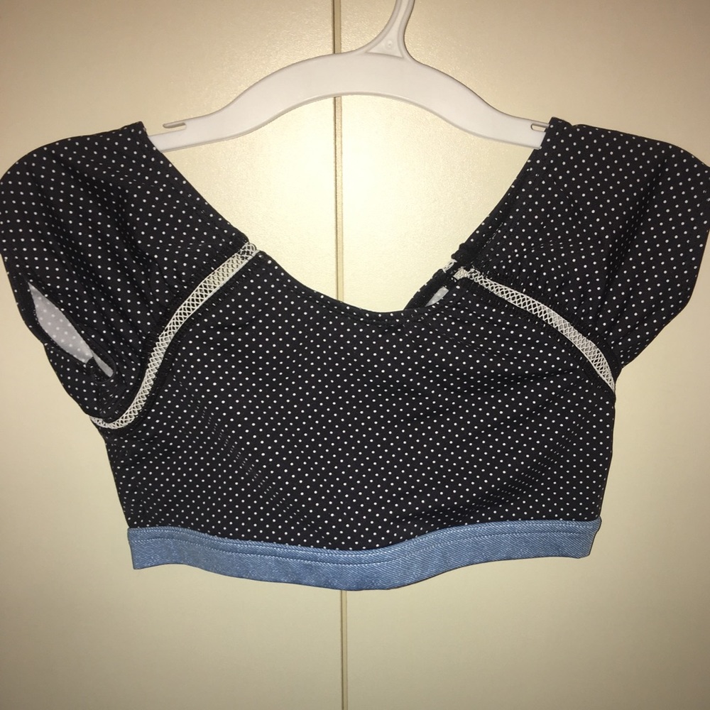 California Kisses Black & Blue bra w/ heart cutout